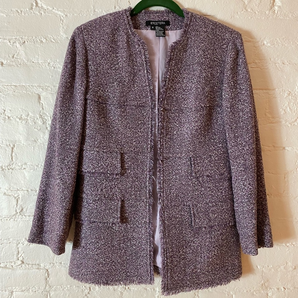 Etcetera Tweed Blazer. NEVER WORN. Perfect Condition. No spots.